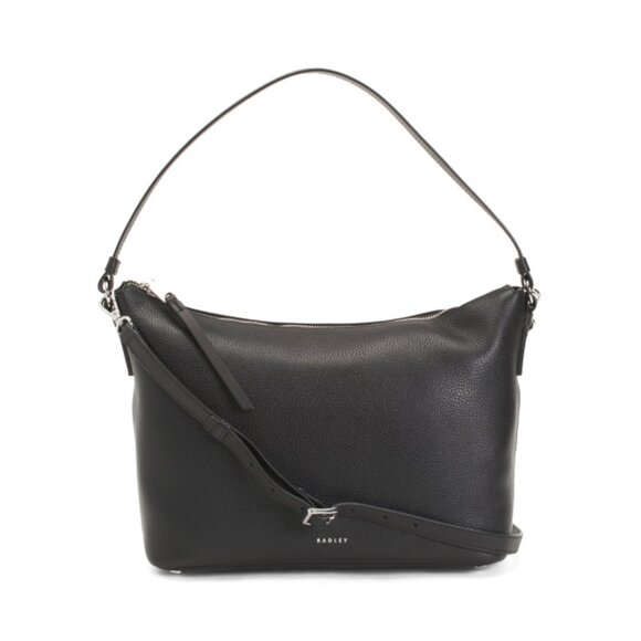 RADLEY LONDON Black Leather Bella Medium Zip Top Shoulder Bag - Picture 1 of 2